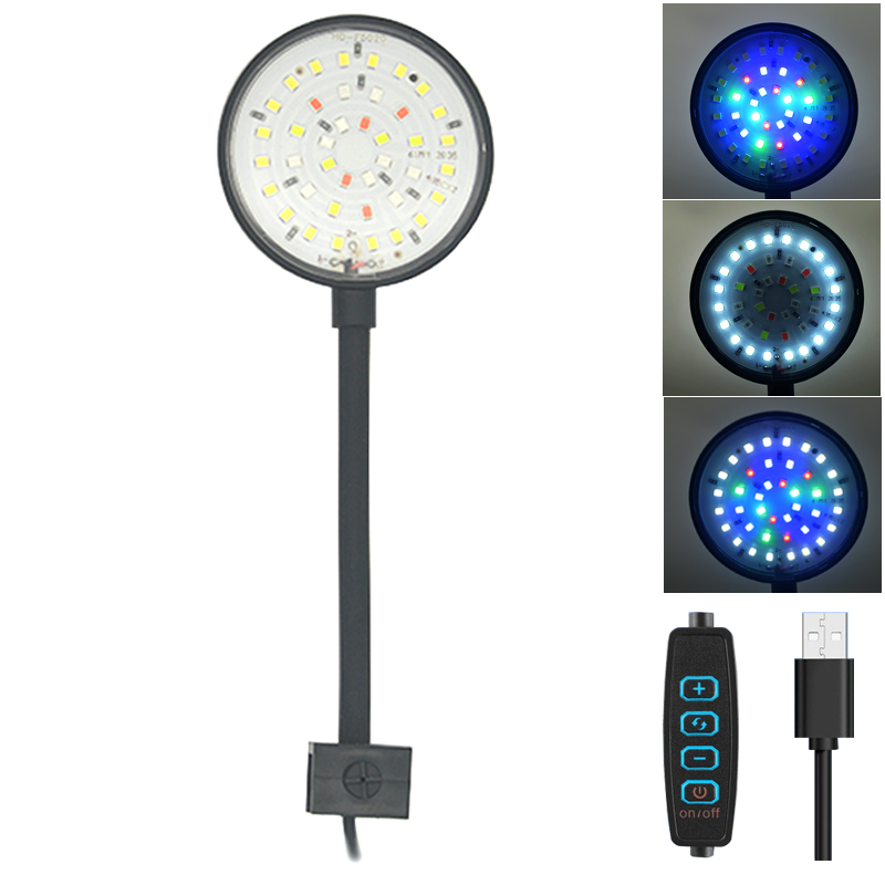 Aquarium Plant Light Spectrum - Lámpara LED USB para acuario, decoración