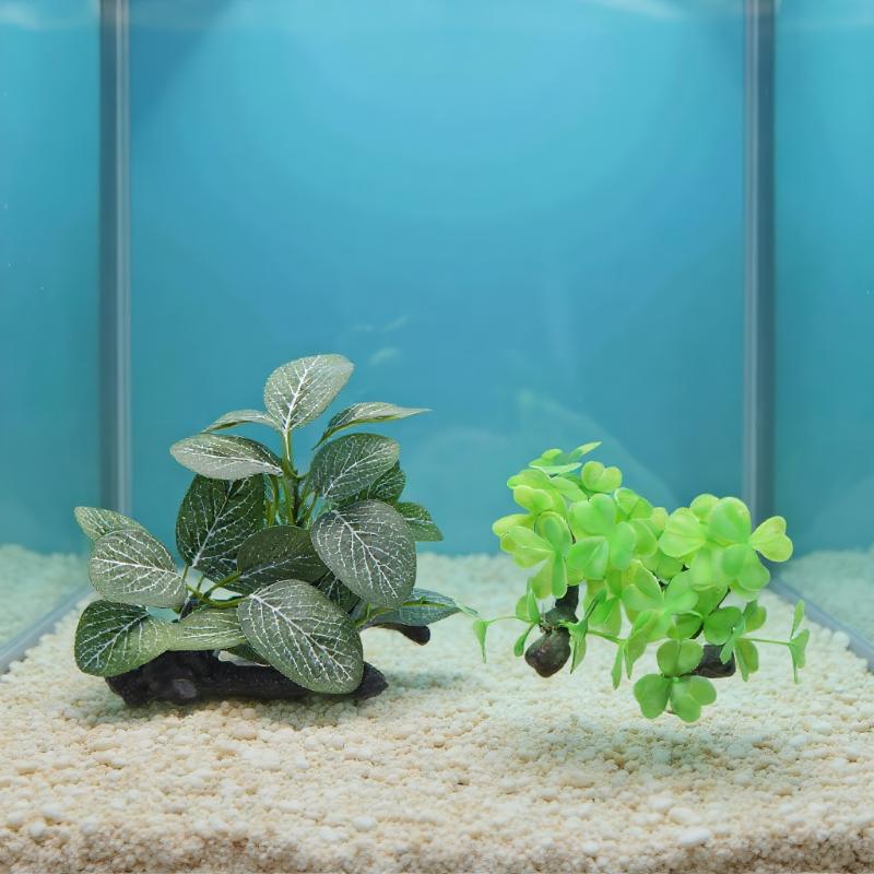 Planted Aquarium With Driftwood - Planta de madera flotante Artificial para