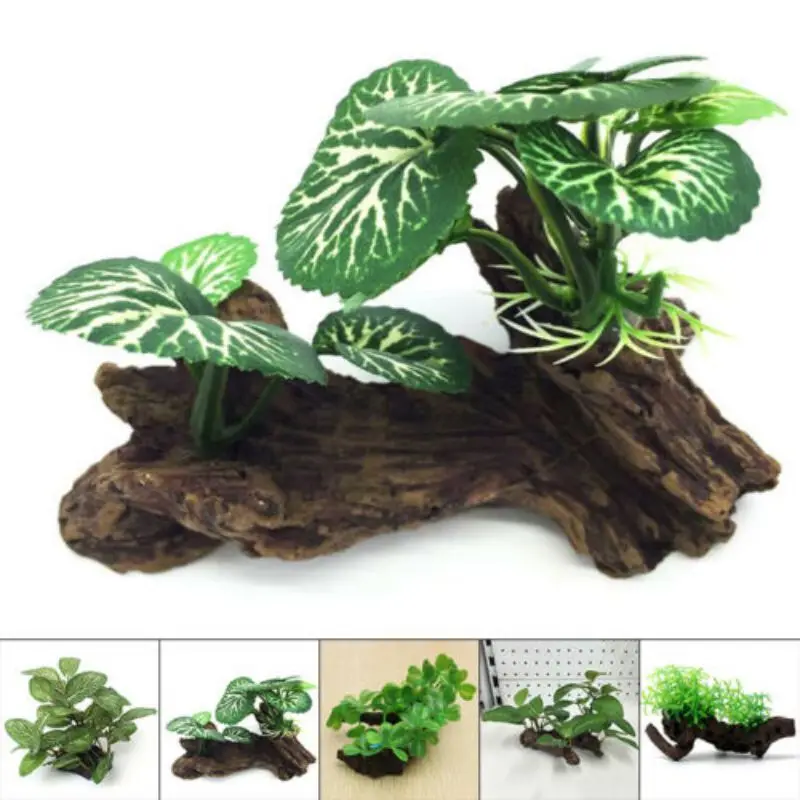Planted Aquarium With Driftwood - Tronco de árbol de tortuga Artificial