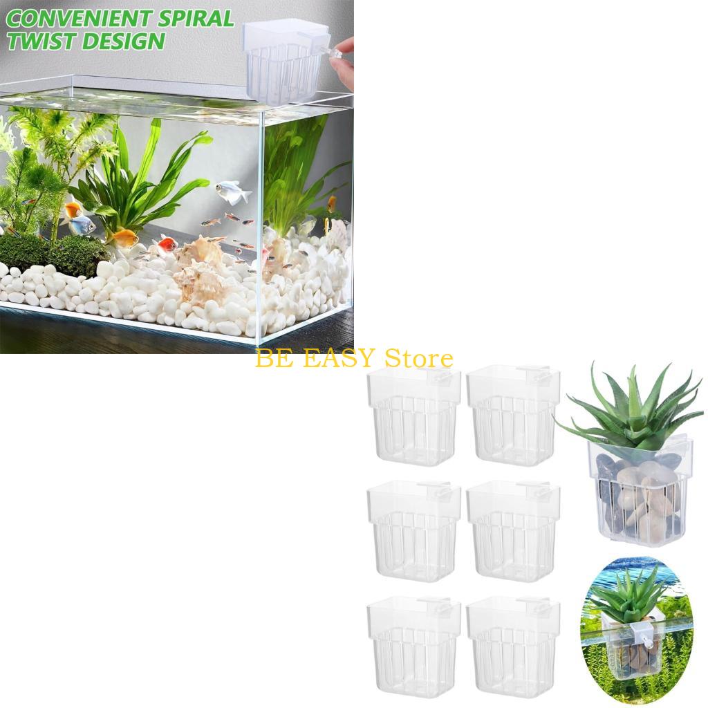 Aquarium Plant Growing - Macetero colgante hidropónico multiusos E28F, soporte