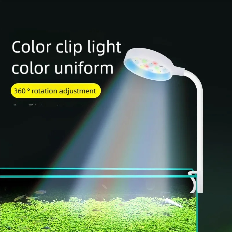 Aquarium Plant Light Spectrum - Lámpara LED de 3W con Clip