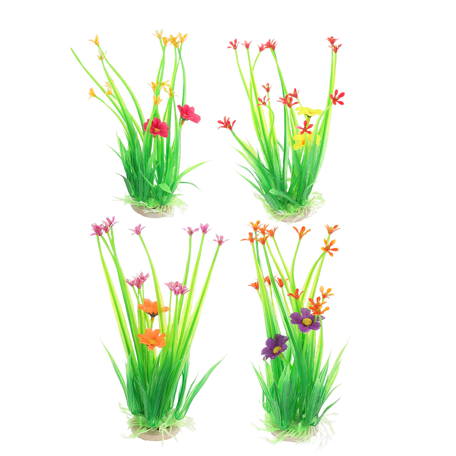 Planted Aquarium With Sand - 4 Piezas de Plantas Artificiales para