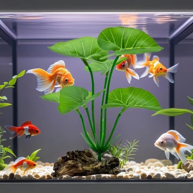 Plantas artificiales para acua - Aquarium Planted Tree reseña y precio