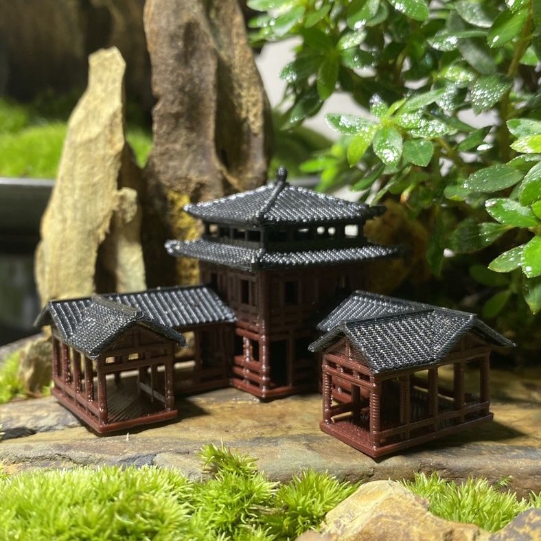 Plástico estilo chino antiguo  - Planted Aquarium Models reseña y precio