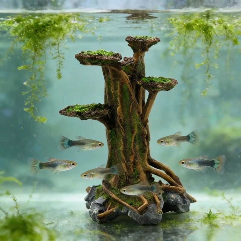 Árbol de musgo artificial de r - Planted Aquarium With Driftwood reseña y precio
