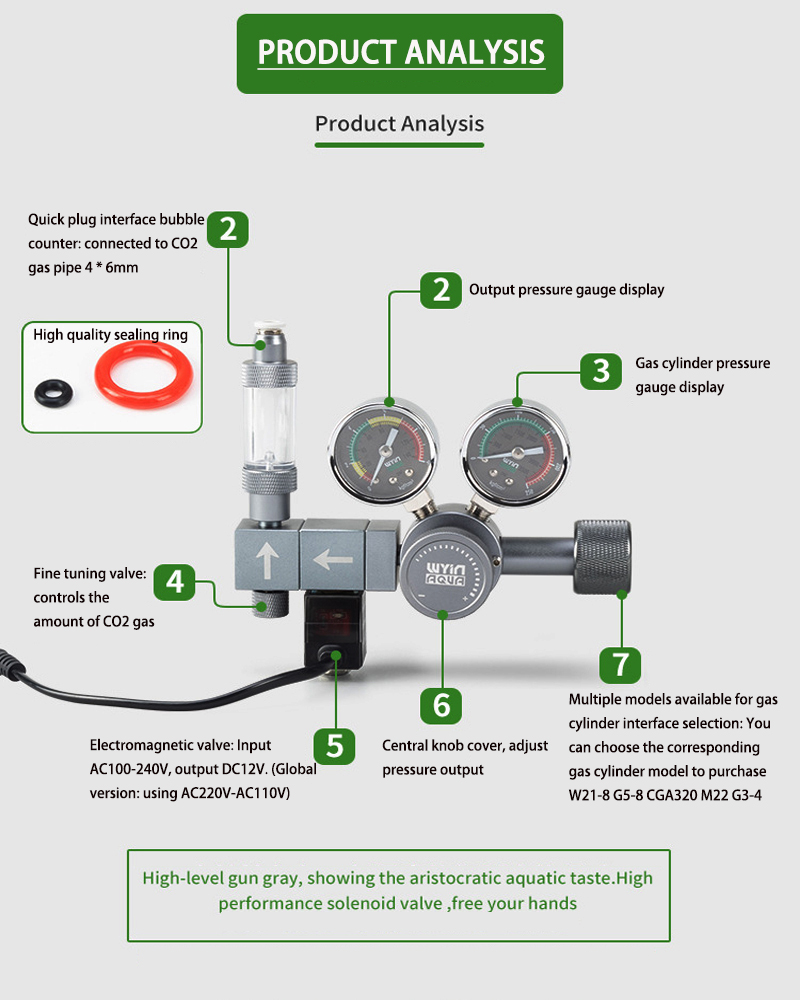 Regulador de CO2 para Acuario  - Co2 Regulator Dual Stage reseña y precio