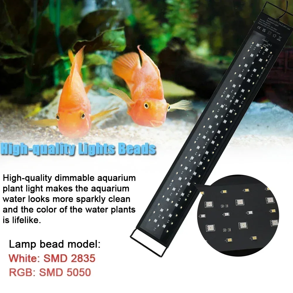 Luz LED para acuario impermeab - Aquarium Plant Light Spectrum reseña y precio