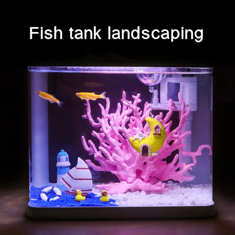 Adorno de Coral Artificial par - Planted Aquarium Aquascape reseña y precio