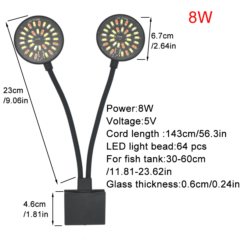 Luz LED USB para acuario, lámp - Aquarium Plant Light Spectrum reseña y precio