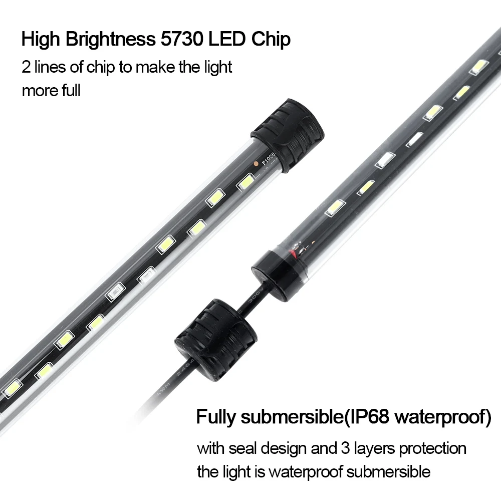 Luz LED para acuario de 58CM,  - Aquarium Plant Growing reseña y precio