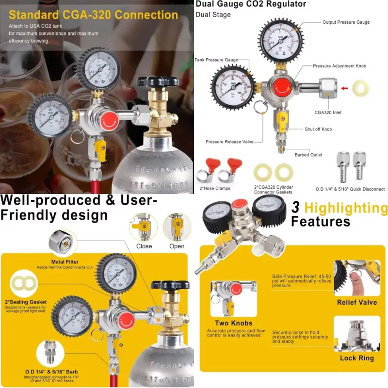 Regulador de CO2 de doble manó - Co2 Regulator Dual Stage reseña y precio