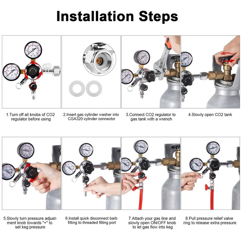 Regulador de fallo de CGA-320, - Co2 Regulator Dual Stage reseña y precio